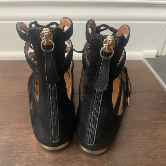 Aquazzura 'Holli' ballerinas Black Suede Leather flat - Picture 4 of 9